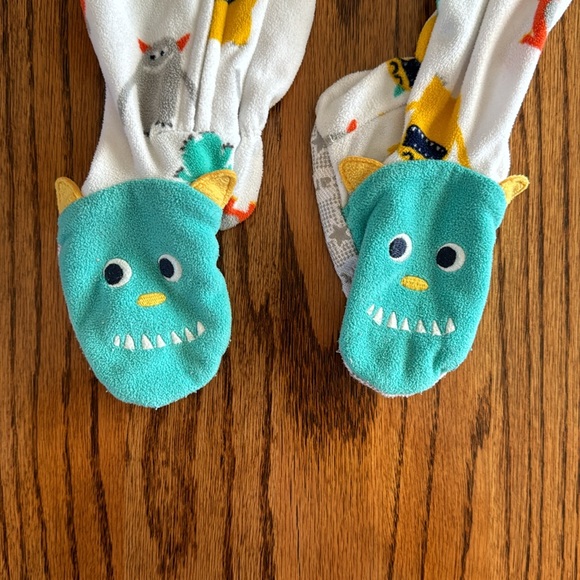 Carters 2T one piece monster Pajamas - Picture 3 of 4